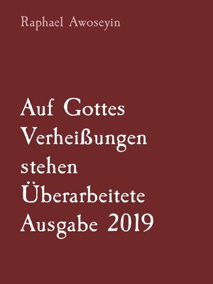 cover image of Auf Gottes Verheißungen stehen       Überarbeitete Ausgabe 2019
